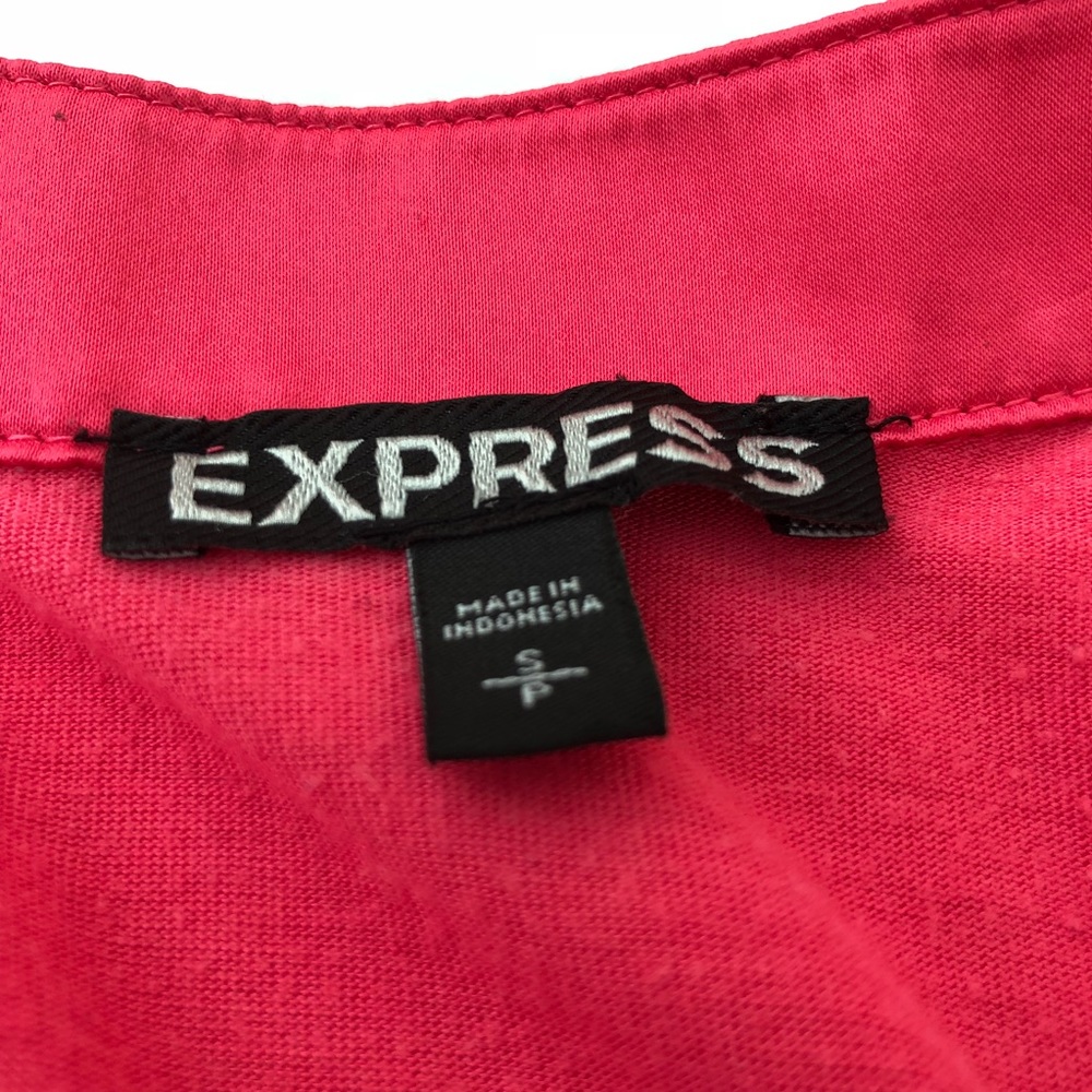 Express Sheer Ruffled Cap-Sleeve Blouse - Picture 2 of 4